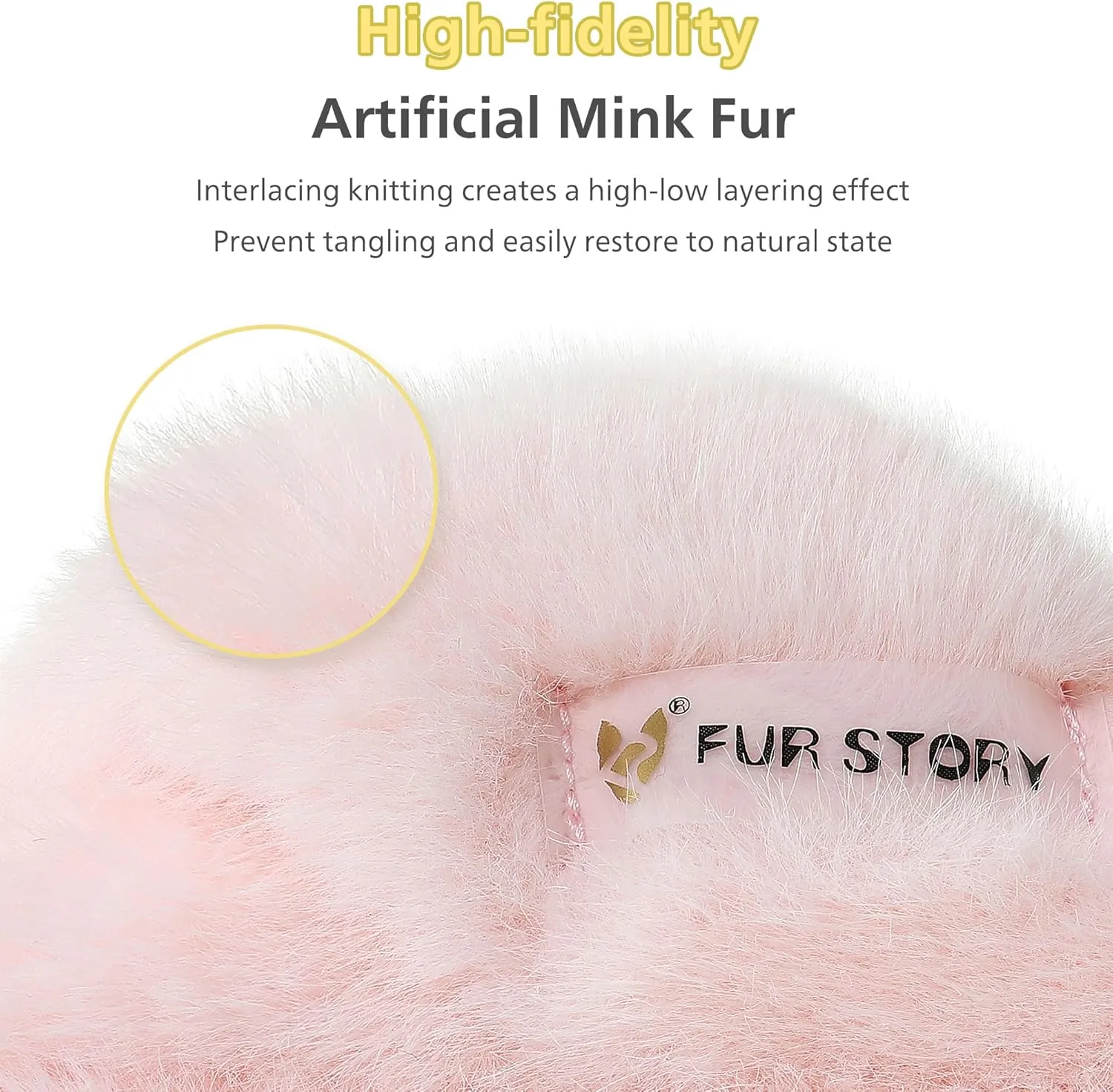 Women's House Slippers Fuzzy Platform Slides Faux Fur Fluffy Sandals Winter Memory Foam Cloud Footwear Latex Insoles
