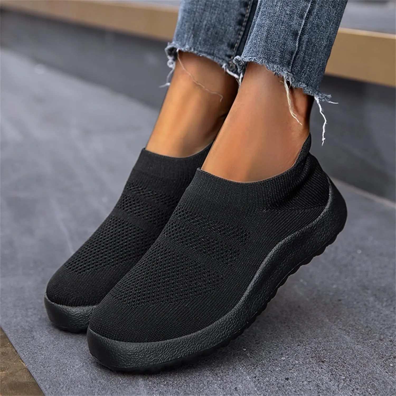 Womens Non Slip Work Shoes Slip On Water Resistant Tennis Shoes Men Mesh Ladies Casual Shoes High Top Sneakers Platform Tennis Shoe Loafers Shoe