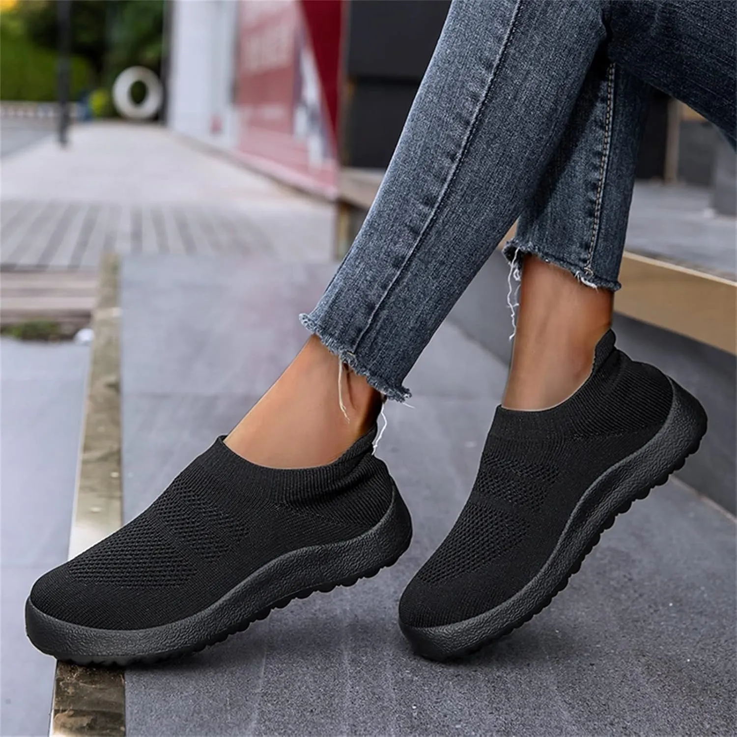 Womens Non Slip Work Shoes Slip On Water Resistant Tennis Shoes Men Mesh Ladies Casual Shoes High Top Sneakers Platform Tennis Shoe Loafers Shoe