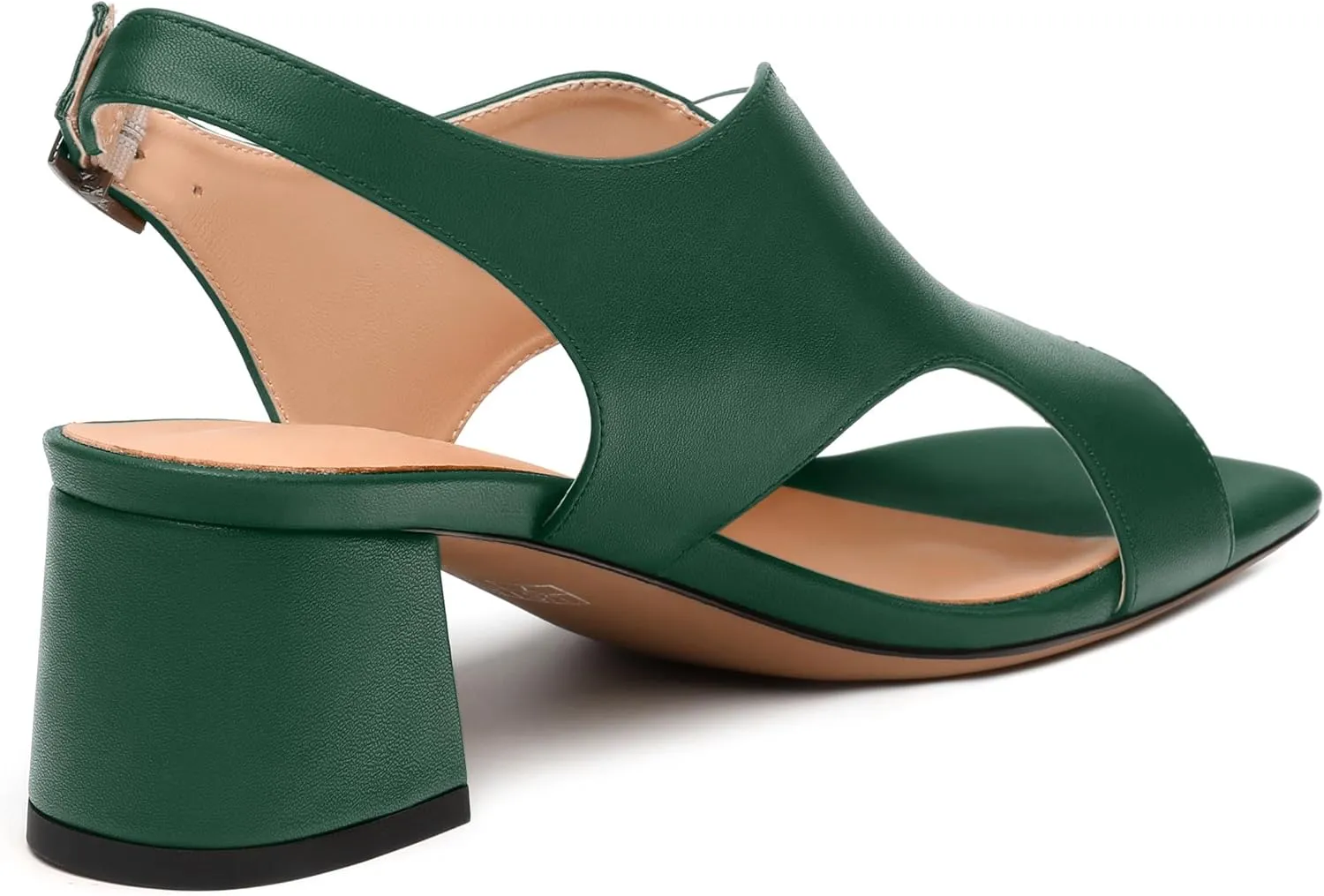 Womens Slingback Sandals, Peep Toe Mid Block heel Sandals for Women, Leather Insole Comfort Sandals 2"