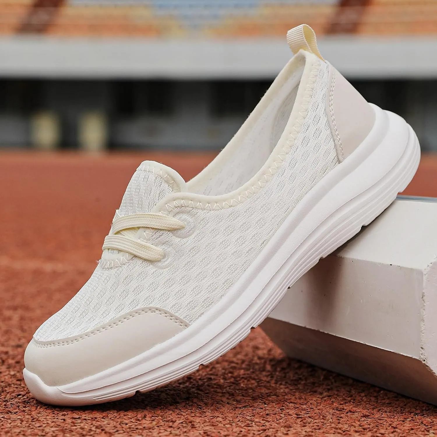 Women's Sneakers Lightweight Slip On Sport Shoes Arch Support Orthopedic Shoes Slip-On Walking Shoes Flat Loafer