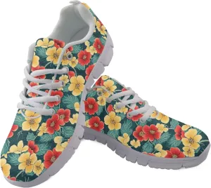 Womens Sports Trainer Shoes Girls Running Causal Travel Sneakers Outdoor Walking Low Heel Lace up Breathable Lightweight Shoe