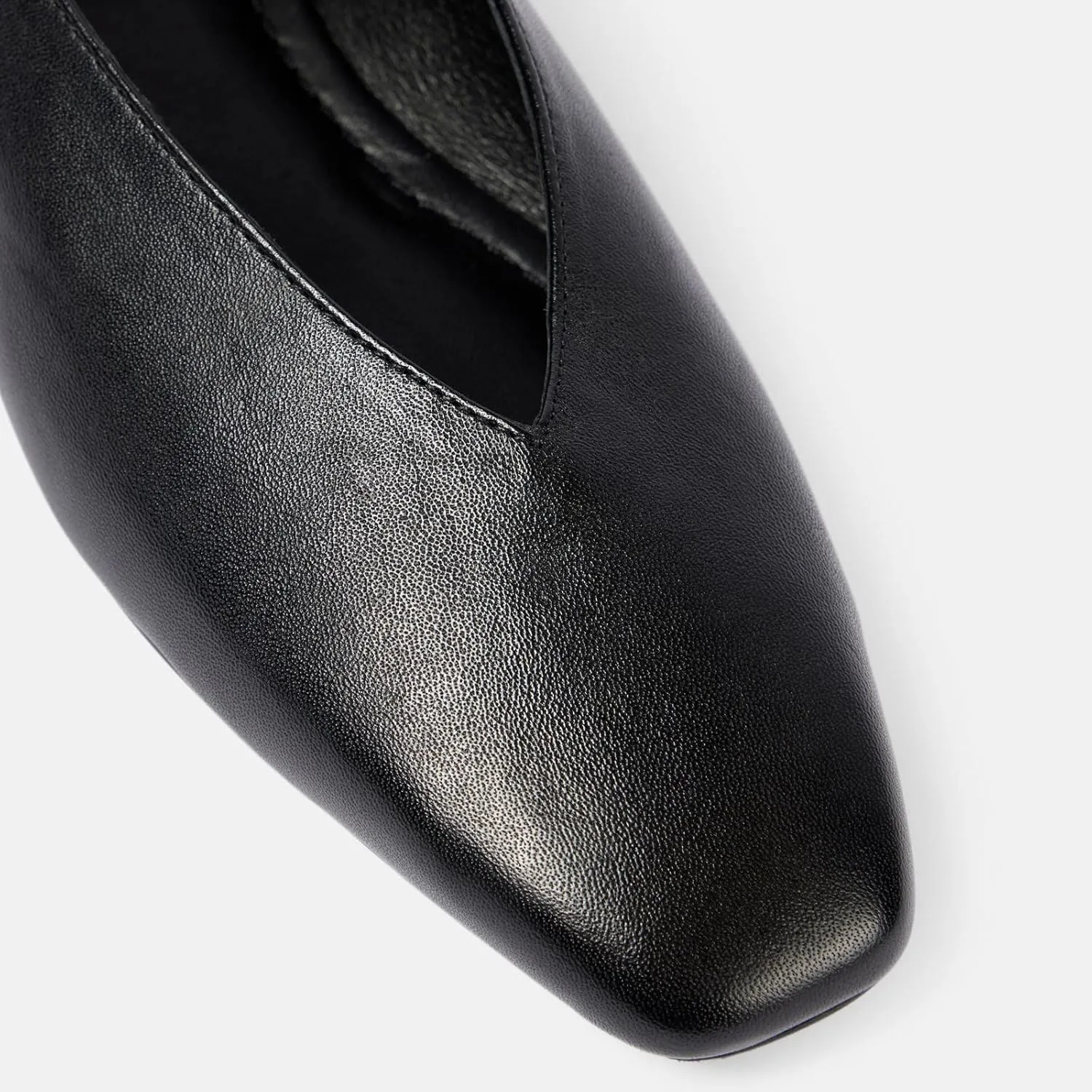 Women's Square Toe Ruched Suede/Matte Leather Ballet Flats Fashion V Shaped Silhouette Slip On Office Dressy Flats for Women