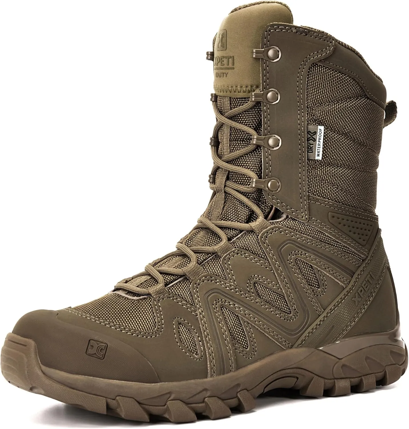XPETI DUTY Men's X-FORCE 8'' Leather Military Boots Waterproof Tactical Boots