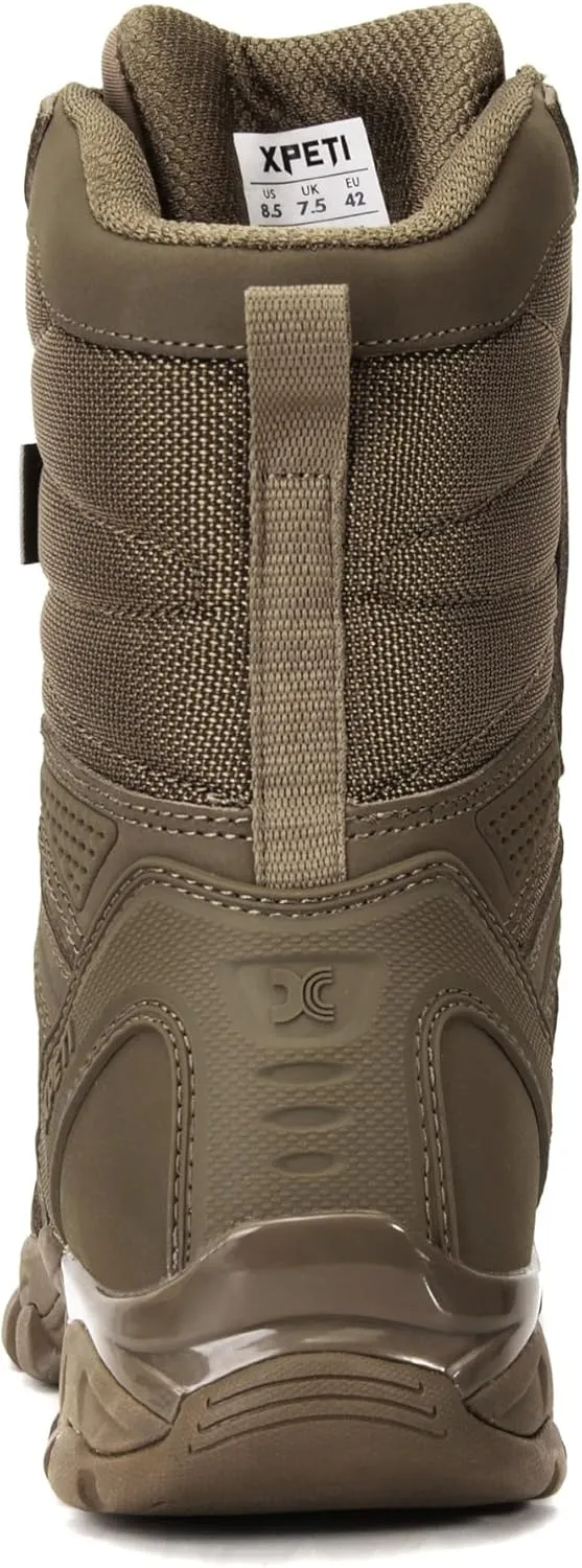 XPETI DUTY Men's X-FORCE 8'' Leather Military Boots Waterproof Tactical Boots