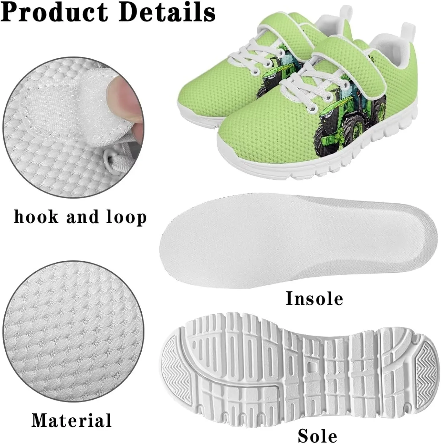 YEXIATODO Boys' Girls' Shoes Lightweight Slip On Casual Running Shoes Breathable Athletic Shoes Sneakers Size 13-2.5 Kids
