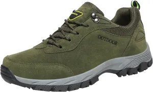 ZDLJYL Men's Waterproof Hiking Shoes Suede Low-Top Hiking Shoes for Lightweight Outdoor Trailing Trekking Camping Walking